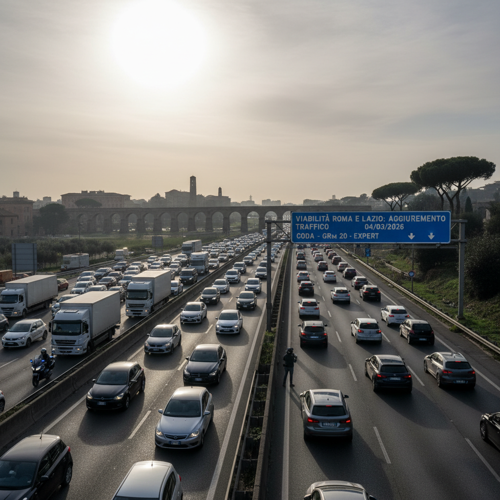 Viabilità a Roma e Lazio: l’aggiornamento sul traffico del 4 marzo 2026