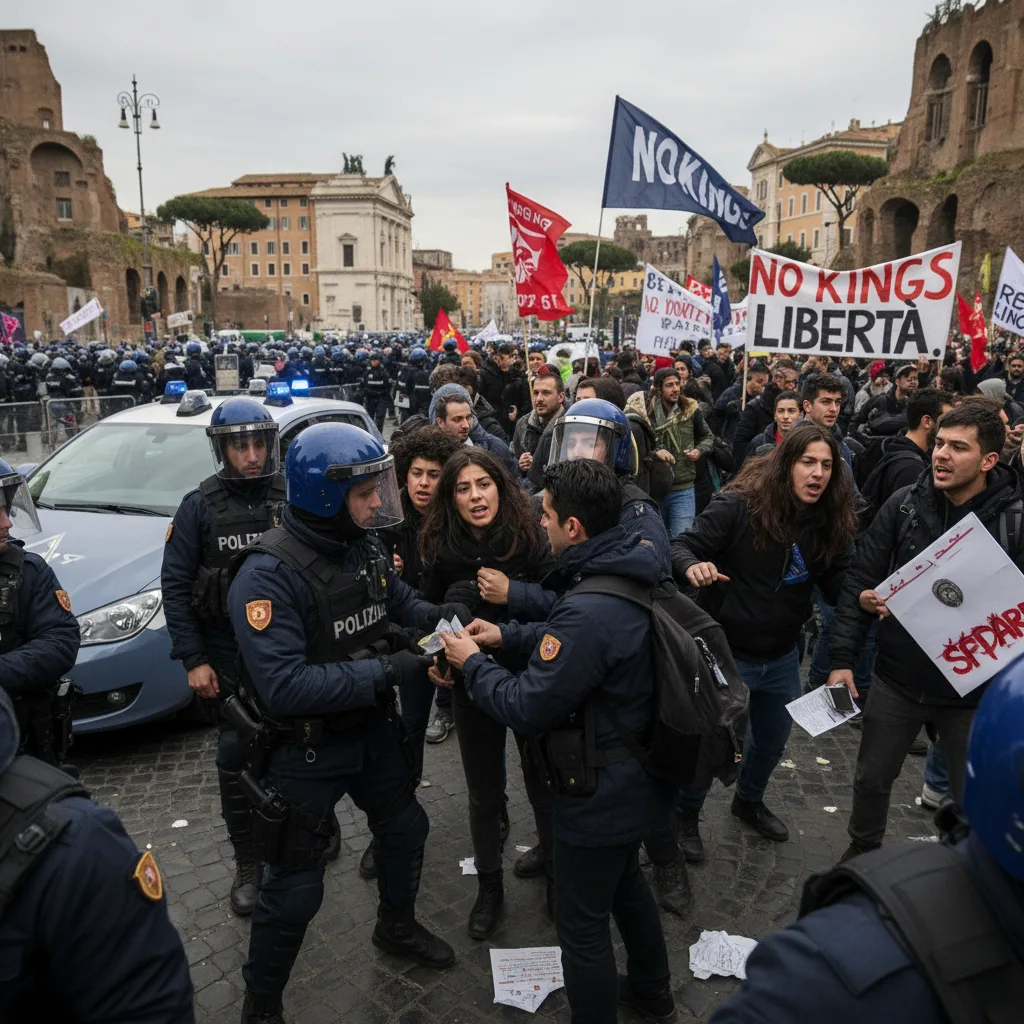 Controllo di polizia su Ilaria Salis: tensioni a Roma nel corteo No Kings