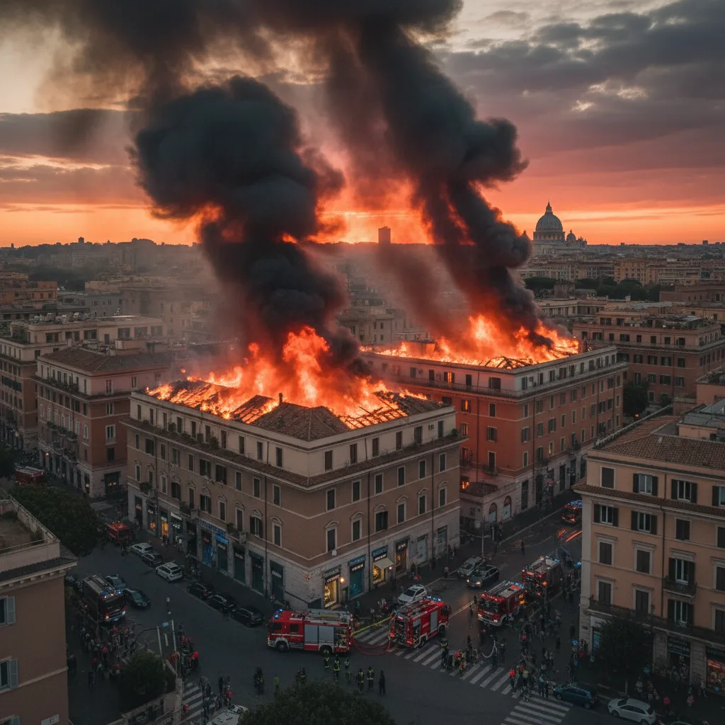 Roma, le fiamme ingoiano Marconi: un dramma tra fumo e sirene