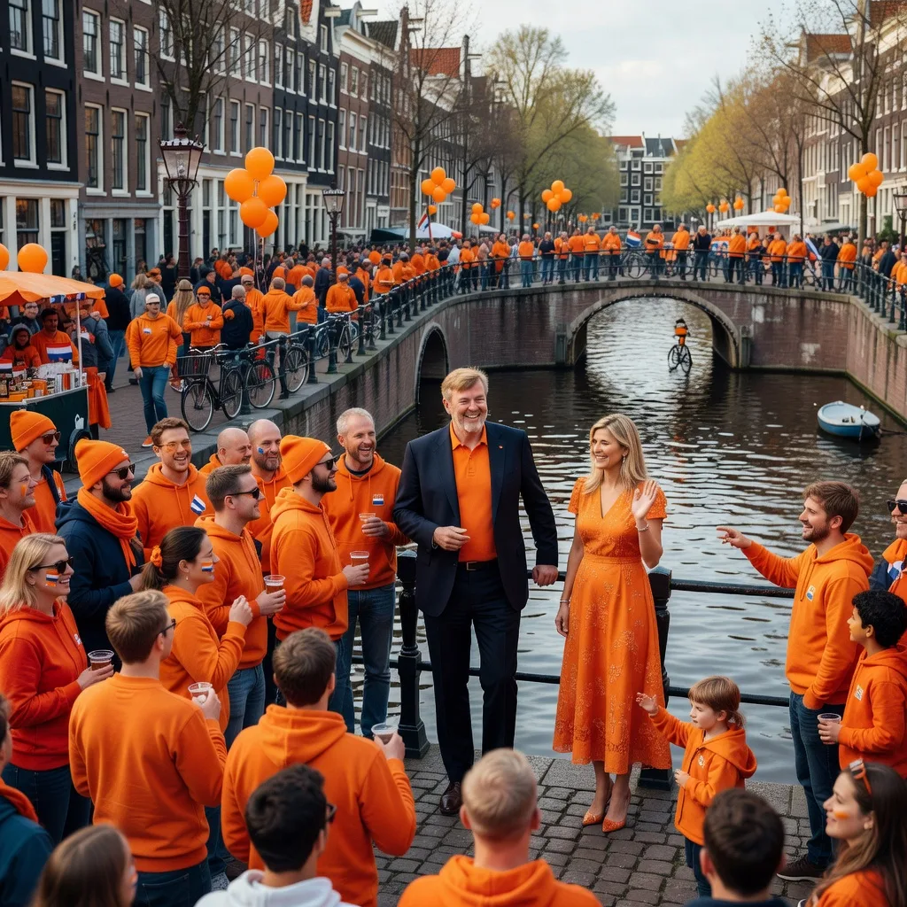 La festa del re: Amsterdam si veste d’arancione per celebrare Willem-Alexander