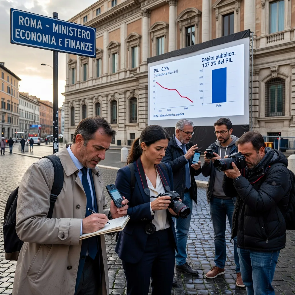 Ocse gela l’Italia: stime di crescita riviste al ribasso e debito fuori controllo