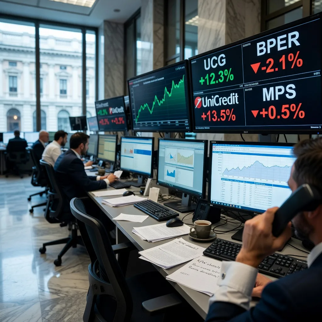 Banche in fermento: UniCredit e Mps volano, Bper cede