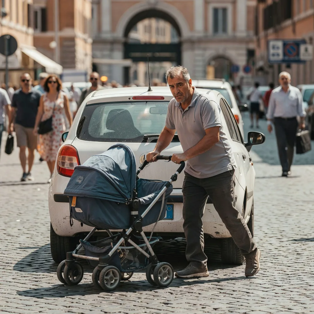 Roma, il passeggino usato per coprire la targa e aggirare la Ztl